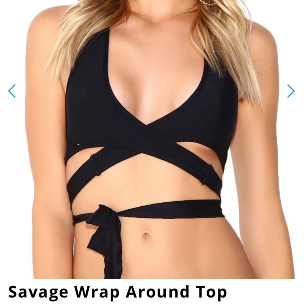 Savage wrap around top